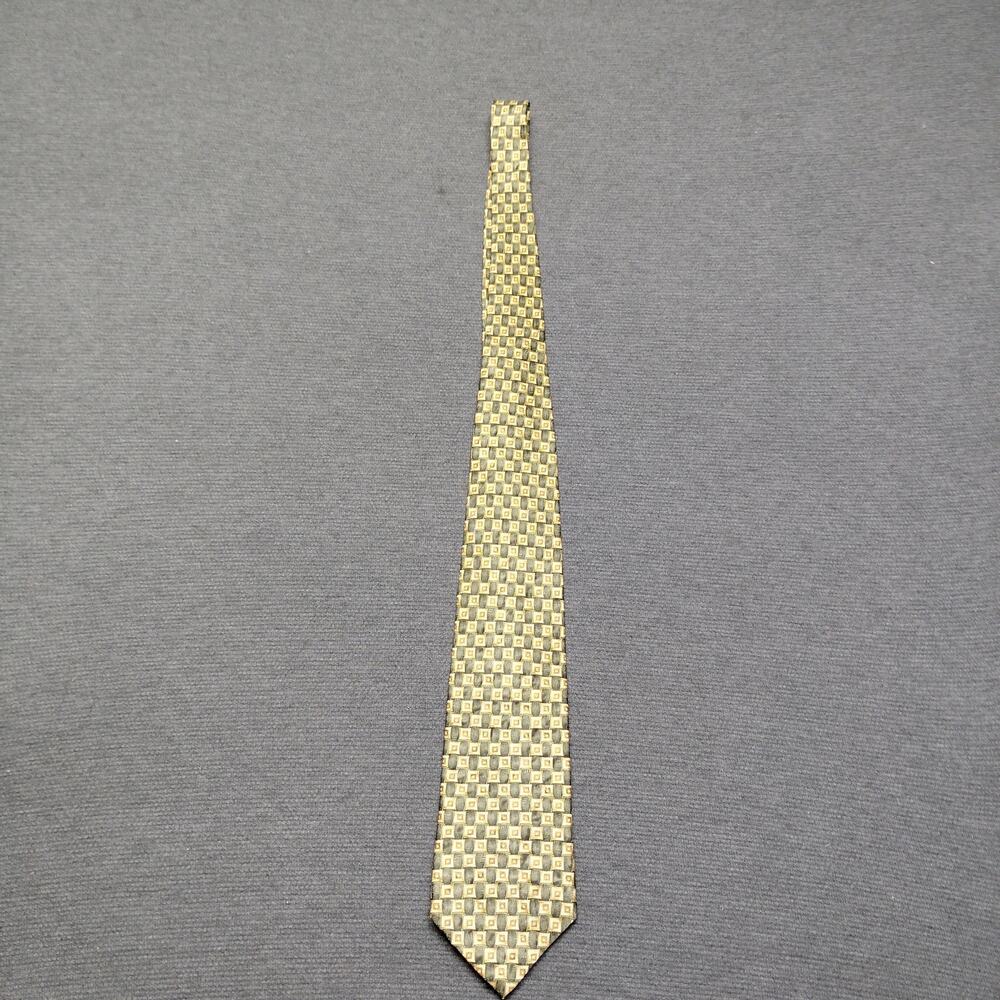Umberto Bossi Silk Necktie Geometric Pattern Classic Mens Tie
